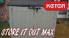 Large Keter Max Store 1200l Outdoor Garden Storage Shed Garage Backyard Bikes